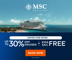 MSC Cruises Summer Sale - Dollars Off and Kids Free - Special cruise offer